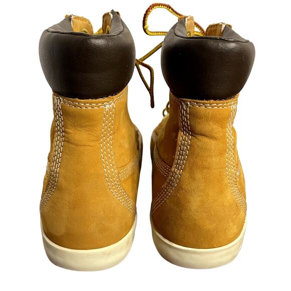 Timberland Womens 6" Glastenbury Wheat Nubuck Leather Lace Up Boots Size 6 - Picture 4 of 9